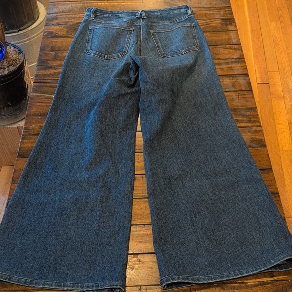 Good American Good Waist Palazzo Jeans Wide Leg Stretch - Picture 9 of 9